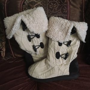 MUK LUKS boots. Cream colored. Never been worn.